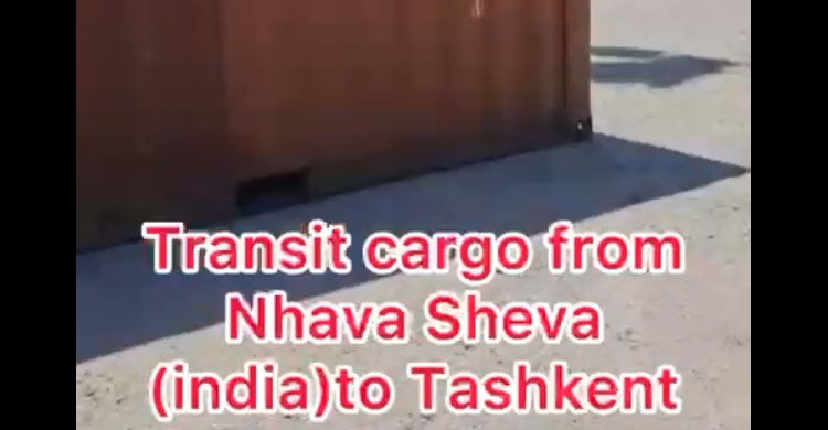 Transit transportation from Navashwa, India to Tashkent, Uzbekistan via Iran