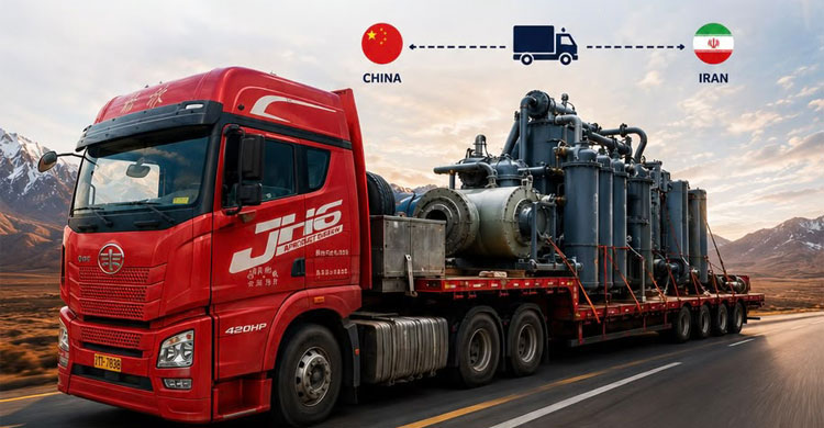Land transportation of special cargo from China to Iran